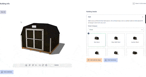 Cabin 3D product configurator example - emote3d